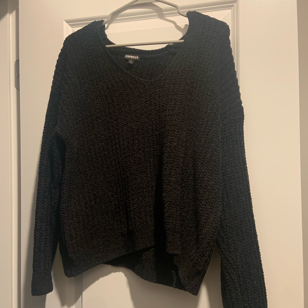 Black cropped sweater